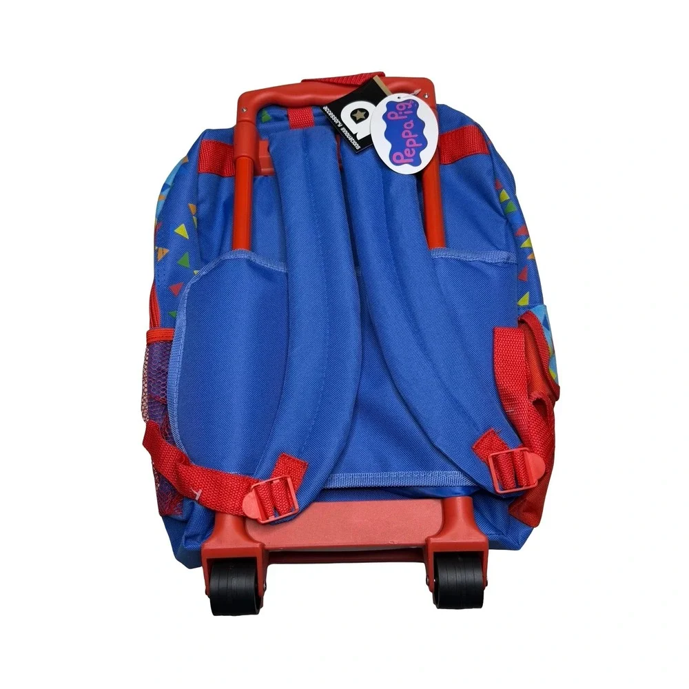 Peppa Pig kids boys girls kindergarten school rolling wheels backpack 16